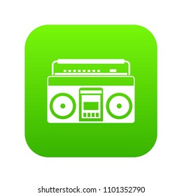 Recorder icon digital green for any design isolated on white vector illustration