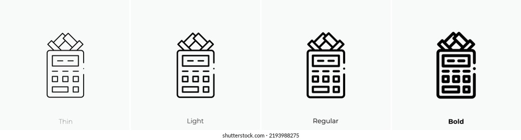 recorder icon. Thin, Light Regular And Bold style design isolated on white background