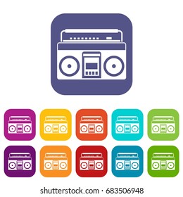 Recorder icons set