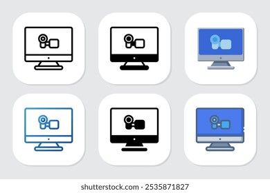 Iconos de la grabadora con diversos estilos de diseño