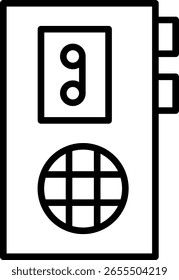 Design do vetor do ícone da linha do gravador