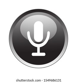 Recorder microphone Button Icon Vector Design. Recorder microphone Button Vector design illustration for electronic. web icon push-button Recorder microphone. vector illustration EPS 10