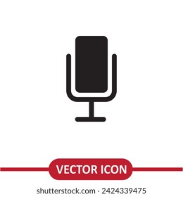 Recorder microphone vector flat simple illustration on white background..eps