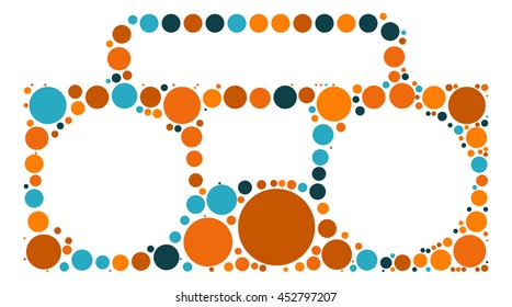 recorder shape vector design by color point