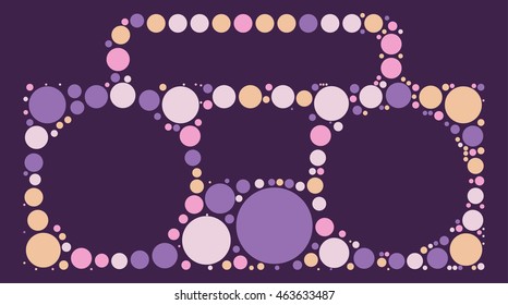 recorder shape vector design by color point