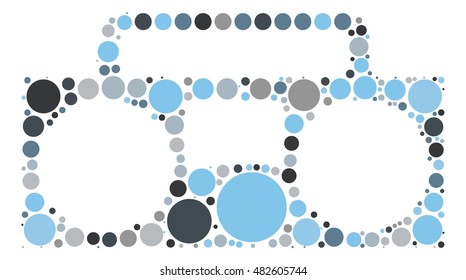 recorder shape vector design by color point