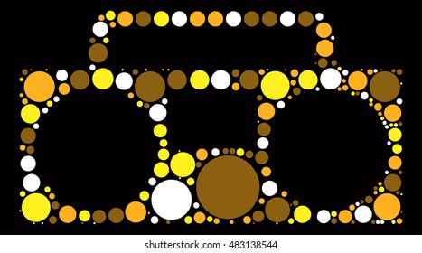 recorder shape vector design by color point