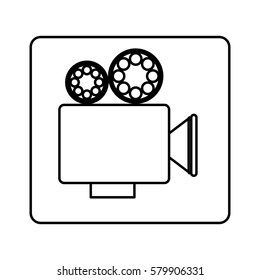 recorder short film icon image, vector illustration design
