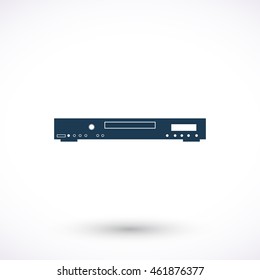 Recorder vector icon. Graphic symbol for web design, logo. Isolated sign on a white background.