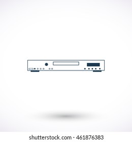 Recorder vector icon. Graphic symbol for web design, logo. Isolated sign on a white background.