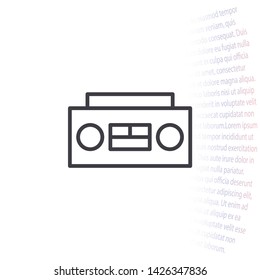 Recorder Vector icon . Lorem Ipsum Illustration design