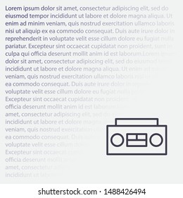 Recorder Vector icon . Lorem Ipsum Illustration design