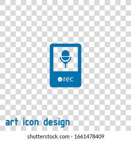 recorder vector icon on white background