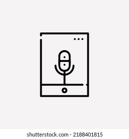 recorderd vector icon in design 