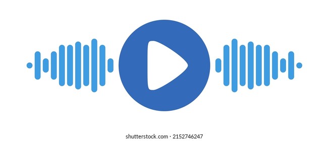 Recording of audio message template. UI element of audio record for smartphones. Vector illustration isolated in white background