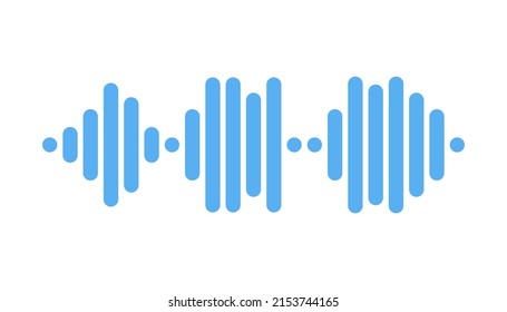 Recording of audio message template. UI element of audio record for smartphones. Vector illustration isolated in white background