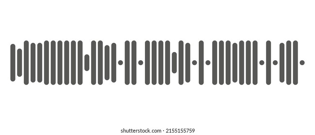 Recording of audio message template. UI element of audio record for smartphones. Vector illustration isolated in white background