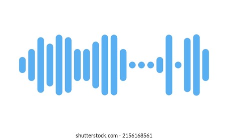 Recording of audio message template. UI element of audio record for smartphones. Vector illustration isolated in white background