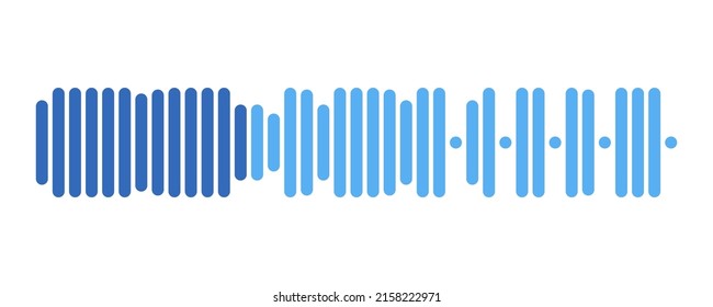 Recording of audio message template. UI element of audio record for smartphones. Vector illustration isolated in white background