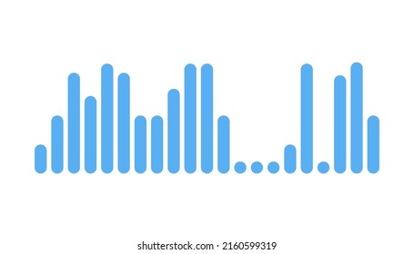 Aufnahme der Tonnachrichtenvorlage. UI-Element der Audioaufzeichnung für Smartphones. Vektorgrafik einzeln auf weißem Hintergrund