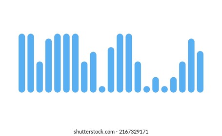 Recording of audio message template. UI element of audio record for smartphones. Vector illustration isolated in white background