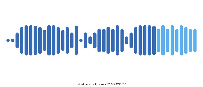 Recording of audio message template. UI element of audio record for smartphones. Vector illustration isolated in white background