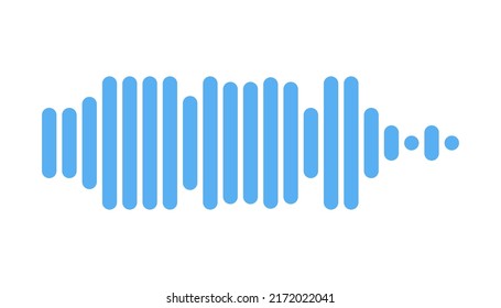 Recording of audio message template. UI element of audio record for smartphones. Vector illustration isolated in white background