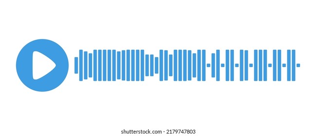 Recording of audio message template. UI element of audio record for smartphones. Vector illustration isolated in white background