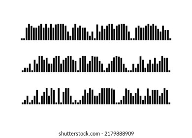 Recording of audio message template. UI element of audio record for smartphones. Vector illustration isolated in white background