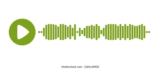 Recording of audio message template. UI element of audio record for smartphones. Vector illustration isolated in white background