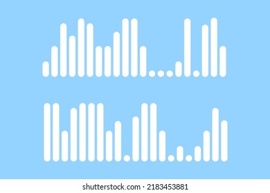 Recording of audio message template. UI element of audio record for smartphones. Vector illustration isolated in white background