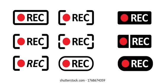 Recording Board. Framed Recording. Mobile Home Video Camera Viewfinder. Overlay Film, Live Rec Vector Player Full Hd Format Of Frame Template Lines Camera Frames. Focusing Screen Flat Red Panel. 