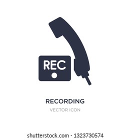 recording conversation icon on white background. Simple element illustration from UI concept. recording conversation sign icon symbol design.