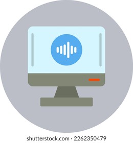 Recording Flat Vector Icon Design