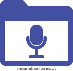 Recording folder Isolated Vector icon which can easily modify or edit

