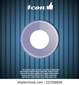Recording icon as a button. Made in vector