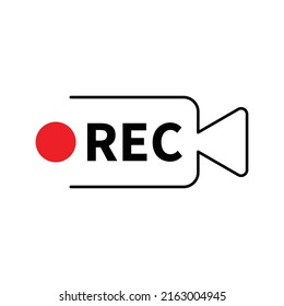 Recording icon design isolated on white background