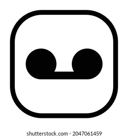 recording Icon. Flat style rounded rectangle isolated on white background. Vector illustration