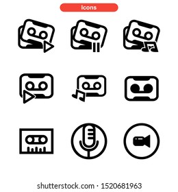 recording icon isolated sign symbol vector illustration - Collection of high quality black style vector icons
