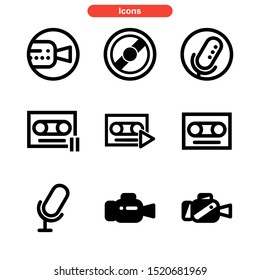 recording icon isolated sign symbol vector illustration - Collection of high quality black style vector icons
