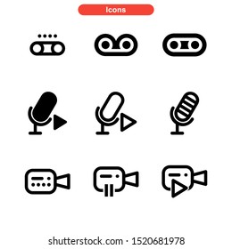 recording icon isolated sign symbol vector illustration - Collection of high quality black style vector icons
