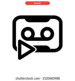recording icon isolated sign symbol vector illustration - high quality black style vector icons
