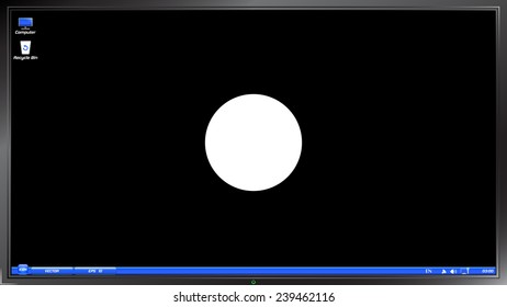 Recording icon. Media player on the screen monitor. Made vector illustration