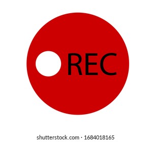 Recording Icon, Record Button Vector Illustration