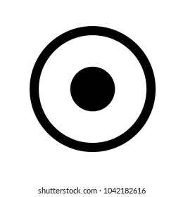 Recording icon. Sound symbol.  Video and audio elements. Flat design. Vector Illustration. 