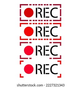 recording icon vector design templates 
