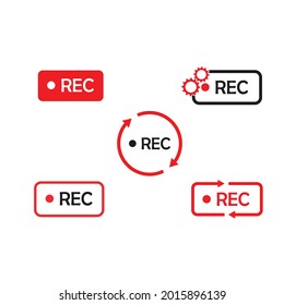 recording icon vector illustration design template web