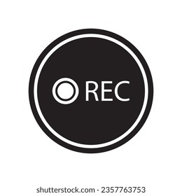 recording icon vector template illustration logo design