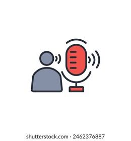 recording icon. vector.Editable stroke.linear style sign for use web design,logo.Symbol illustration.