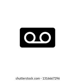 recording icon. recording voice. black vector
